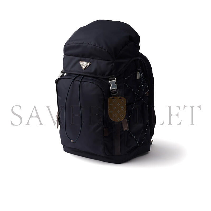 PRADA SPEEDROCK RE-NYLON AND LEATHER BACKPACK 2VZ123 (46*28*22cm)